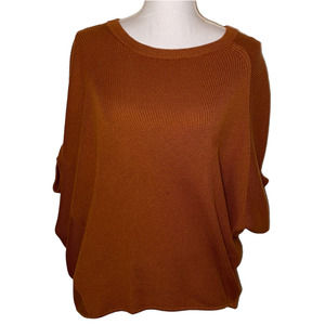 Anthropologie Rust Off-the-Shoulder Sweater